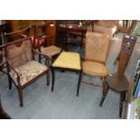 FIVE VICTORIAN AND LATER MAHOGANY AND OTHER CHAIRS As a lot in good condition
