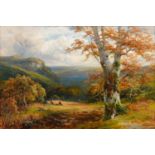 GEORGE TURNER (1841-1910),  NEAR BETWS Y COED, SIGNED, OIL ON CANVAS, 59.5 X 90CM In ready to