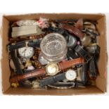 MISCELLANEOUS VICTORIAN AND LATER COSTUME JEWELLERY AND GENTLEMAN'S WRISTWATCHES, A PAIR OF SILVER