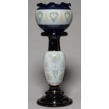 A LOVATT & LOVATT LANGLEY ART POTTERY JARDINIERE AND PEDESTAL, EARLY 20TH C, 72CM H, IMPRESSED MARKS