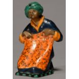 A ROYAL DOULTON FIGURE OF THE CARPET VENDOR, 1917-36, MODELLED BY C. J. NOAKE, 15CM H, INCISED