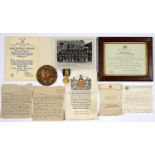 WWI VICTORY MEDAL, MEMORIAL PLAQUE AND SCROLL 229378 GNR R EARLE RA [ROBERT EARLE / ROYAL FIELD