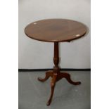 A GEORGE III MAHOGANY TRIPOD TABLE, EARLY 19TH C, 70CM H; 59CM DIA Re-polished