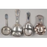 A GEORGE IV SILVER CADDY SPOOON WITH WRIGGLEWORK BOWL, MAKER'S MARK RUBBED, BIRMINGHAM 1829,