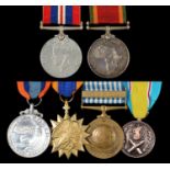 KOREA WAR GROUP OF FOUR, SOUTH AFRICAN MEDAL FOR KOREA, US AIR MEDAL, UN MEDAL KOREA CLASP AND