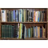 FIVE SHELVES OF BOOKS, MISCELLANEOUS GENERAL SHELF STOCK, 19TH C AND LATER