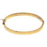 A VICTORIAN 15CT GOLD BANGLE, 62MM, BIRMINGHAM 1898, 7.2G Light scratches from wear, closing