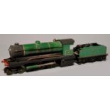 A BOWMAN O GAUGE 4-4-0 LIVE STEAM LOCOMOTIVE AND TENDER Showing some signs of age but basically