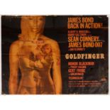 FILM POSTER. JAMES BOND GOLDFINGER, QUAD Creased where folded, minor losses and tears. Small old