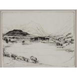 ELLA MARY BANKS, NEE COATES (1884-1937) - GRASS MERE LAKE, DRYPOINT, SIGNED BY THE ARTIST IN