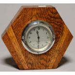 VINTAGE MOTORING. A SMITH'S MOTOR CAR DASHBOARD CLOCK, NUMBER 553929, CHROMIUM PLATED BEZEL, THE