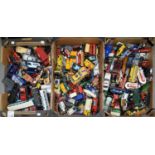 MISCELLANEOUS DIE CAST CORGI, MATCHBOX AND OTHER TOYS CARS Loose and unboxed, many chipped and