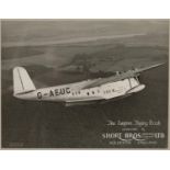 VARIOUS PHOTOGRAPHERS - FRAMED PHOTOGRAPHS OF VINTAGE AIRCRAFT AND THE R101 AIRSHIP, VARIOUS