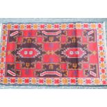 A natural dye hand made Afghan Baluchi rug,