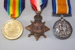 A set of World War 1 medals