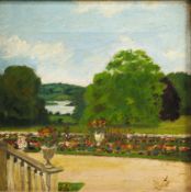 E.L.Garnier, Garden views, oil on canvas signed and dated 1900
