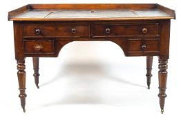 A Victorian mahogany architect's desk,