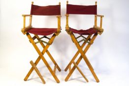 A pair of folding Director's chairs,