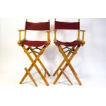 A pair of folding Director's chairs,