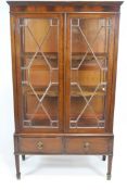 An Edwardian mahogany display cabinet,