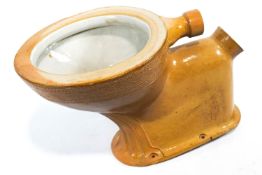 A 19th century saltglazed stoneware lavatory bowl,