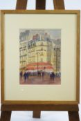 Andrew Boatswain, Paris Cafe, watercolour, signed lower right,