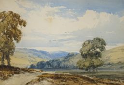 Attributed to William Callow, landscapes, watercolours, a pair,