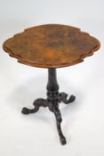 A Victorian walnut occasional table,