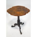 A Victorian walnut occasional table,