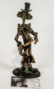 Lohe, 'Clown Saxo', bronze, 34cm high,