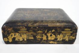 A 19th century Chinese export lacquer gaming compendium