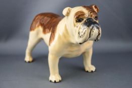 A Beswick bulldog CH Basford British mascot, with a cream and brindled coat,
