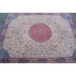 A large Edwardian style carpet,