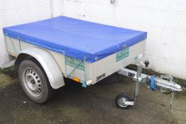 An Anssems XLJGT aluminium, raised-side trailer, 160cm x 108cm,