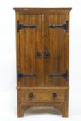 An oak cabinet,