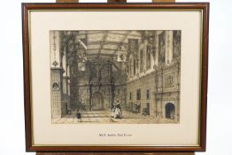 A set of ten Victorian lithographs depicting Elizabethan interiors in Kent and Essex,