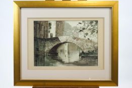Sykes, Bridge, watercolour, signed lower right,