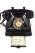 A GPO Bakelite King Pyramid 232 working telephone