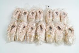 Fourteen pairs of pink ballet shoes by Gamba, size 3 1/2, 87XXX,