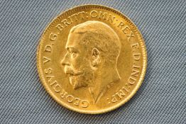 A George V half sovereign, dated 1914.