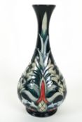 A Moorcroft William Morris 'Snake Head' pattern vase, of slender oriform, circa 1995,