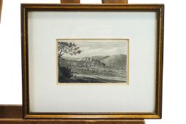 John Fenton, Llanfair or y Bryn, pencil and watercolour, signed lower left,