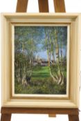 Clive Madgwick RBA, Springtime, Stoke by Nayland, acrylic on canvas, signed lower right,