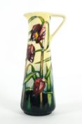 A Moorcroft 'Cricklade' pattern slender jug, circa 2001, printed and painted marks,