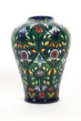A Moorcroft 'Anatolia' pattern baluster vase, designed by Rachel Bishop, 2003,