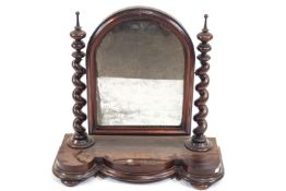 A Victorian mahogany swing frame dressing table mirror,