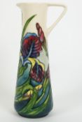 A Moorcroft 'Gotham Iris' pattern slender jug, circa 1996, printed and painted marks,