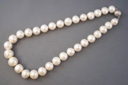 A single strand of cultured freshwater pearls.