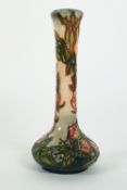 A Moorcroft 'Sweet Briar' pattern bottle shaped vase, circa 1997, printed and painted marks,