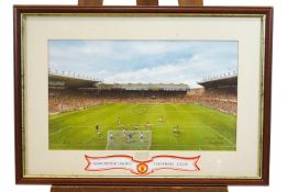 Limited Edition signed Football print, 'Manchester United Football Club', by Michael Ewins,